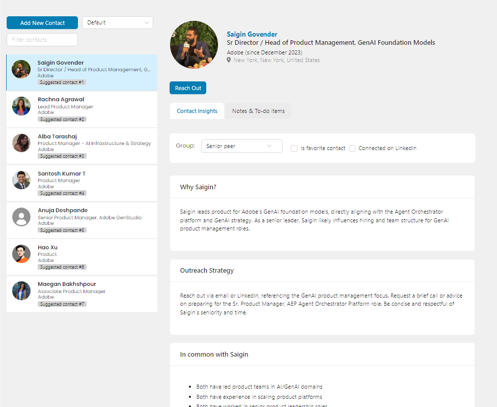 Outreach assistant with personalized messaging